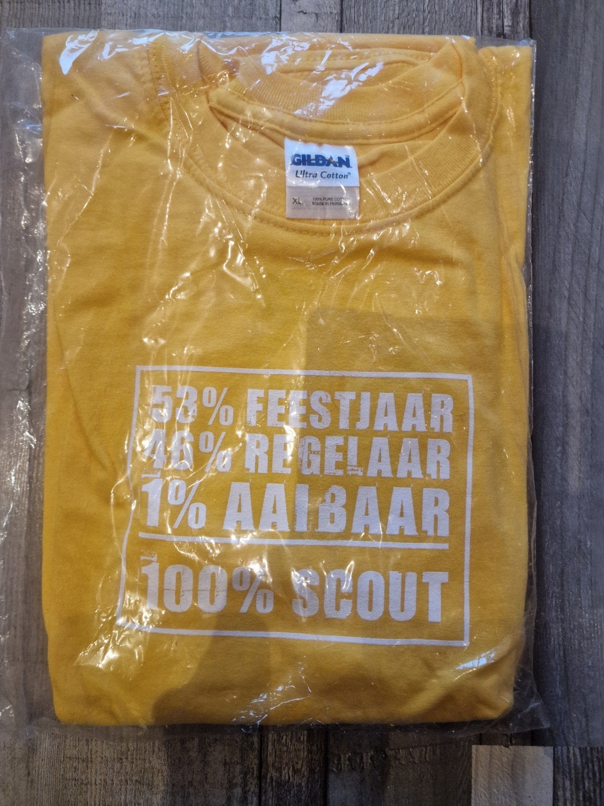 Scouting T-shirt XL - 100% Scout, Geel, Ophalen of Verzenden, Gildan, Maat 56/58 (XL)