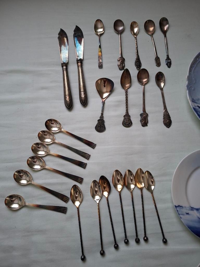 Diverse verzameling lepels en messen, Ophalen of Verzenden