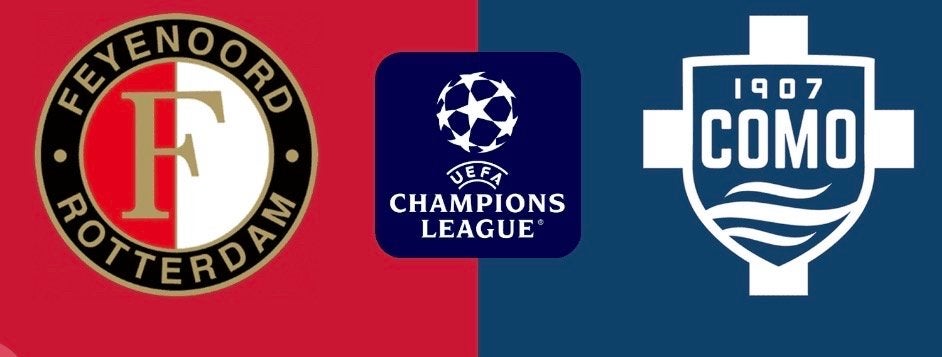 Feyenoord - Como 14 oktober 18:45 uur, Twee personen, Augustus