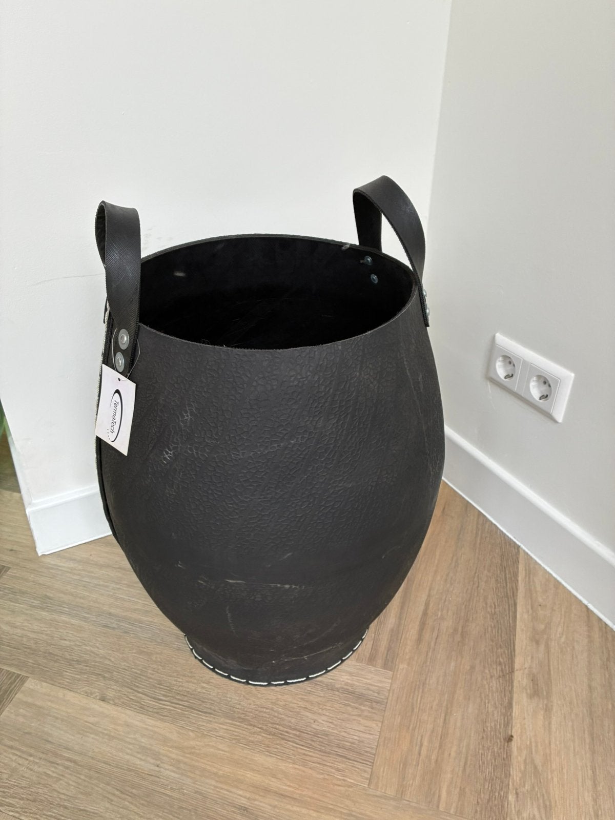 Houtmand  mand gerecycled rubber - D30/H51, Ophalen