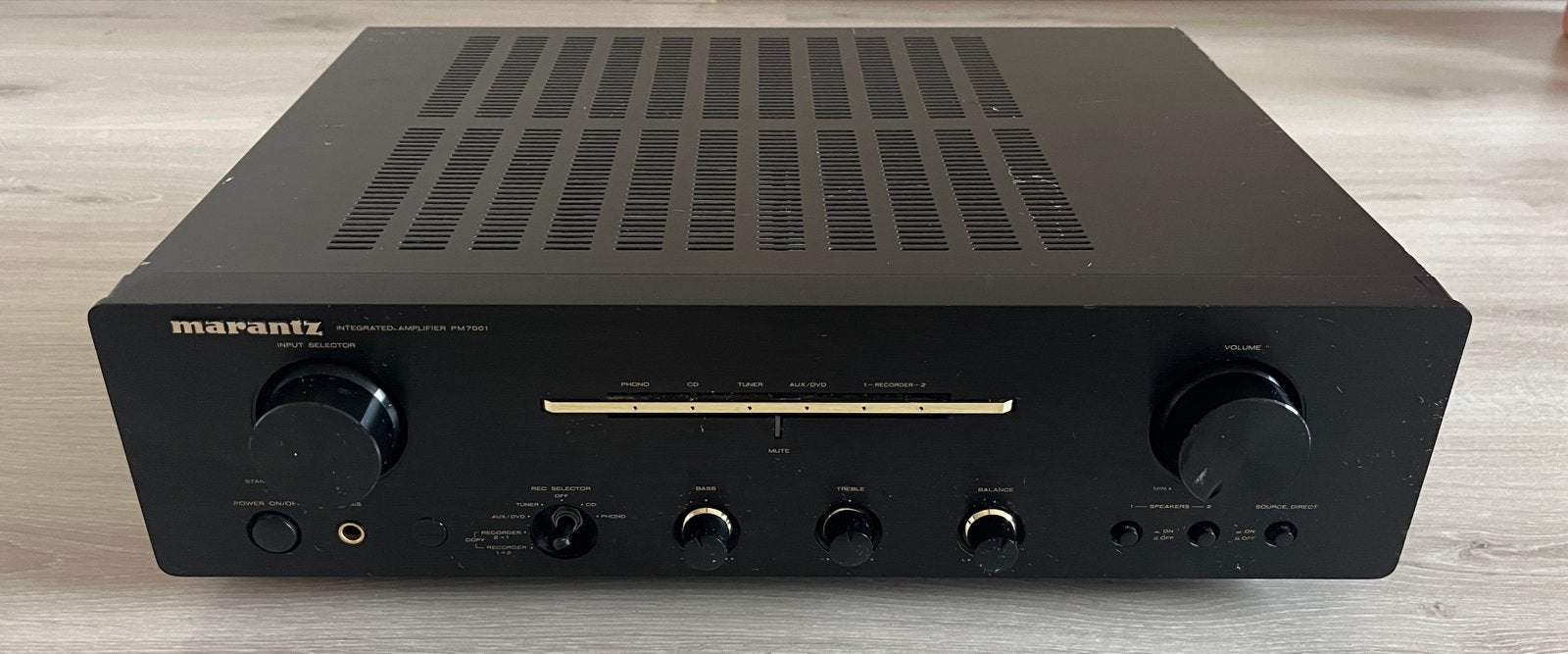 Marantz PM7001 Geïntegreerde Versterker, Gebruikt, 120 watt of meer, Stereo, Ophalen