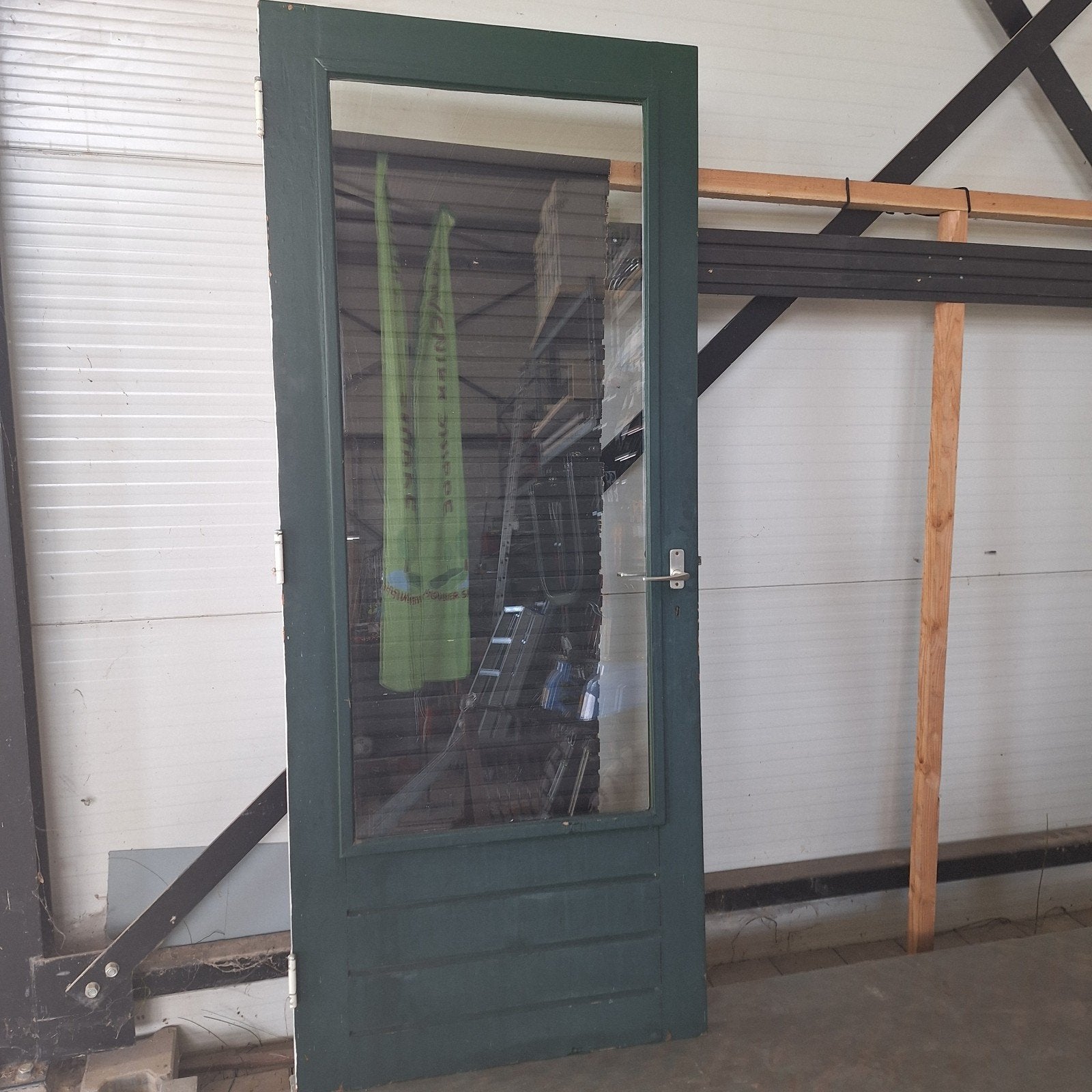 Tuindeur met glas, Ophalen, Gebruikt, 80 tot 100 cm, Buitendeur