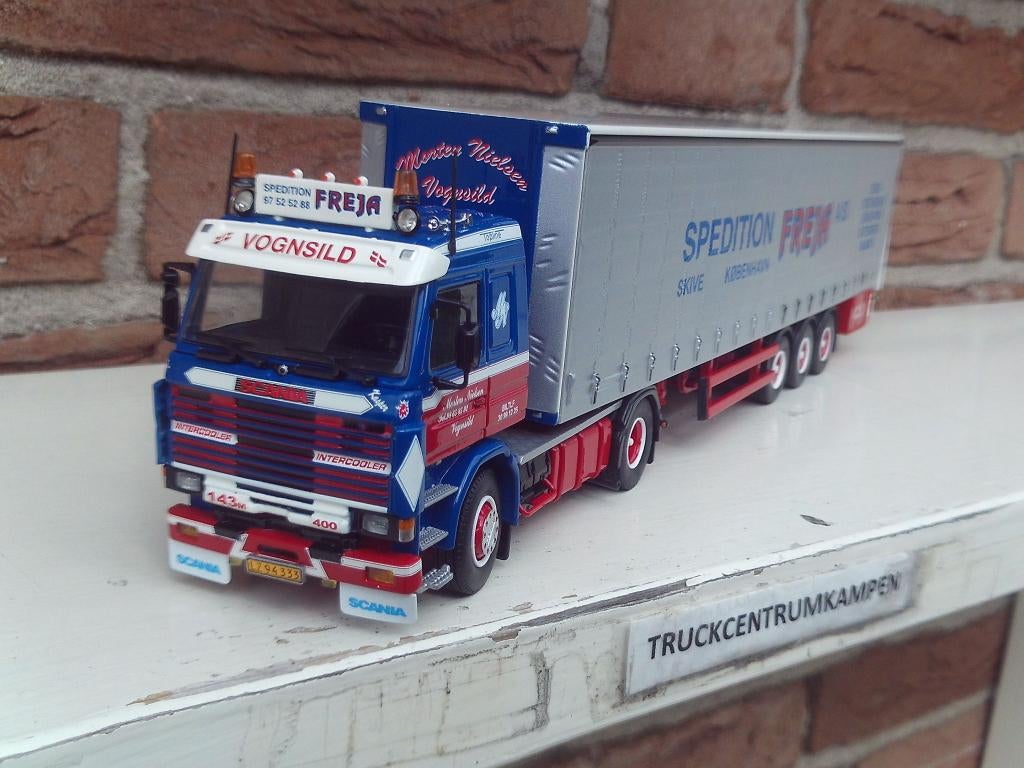 Tekno  Scania  143  van  Morten  Nielsen., Hobby en Vrije tijd, Modelauto's | 1:50, Ophalen of Verzenden, Nieuw, Bus of Vrachtwagen