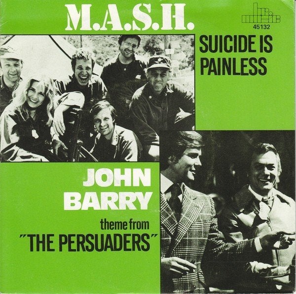 Vinyl single - Mash / John Barry – Suicide Is Painless, Beschermende buitenhoes, Gebruikt, Filmmuziek en Soundtracks, 7 inch