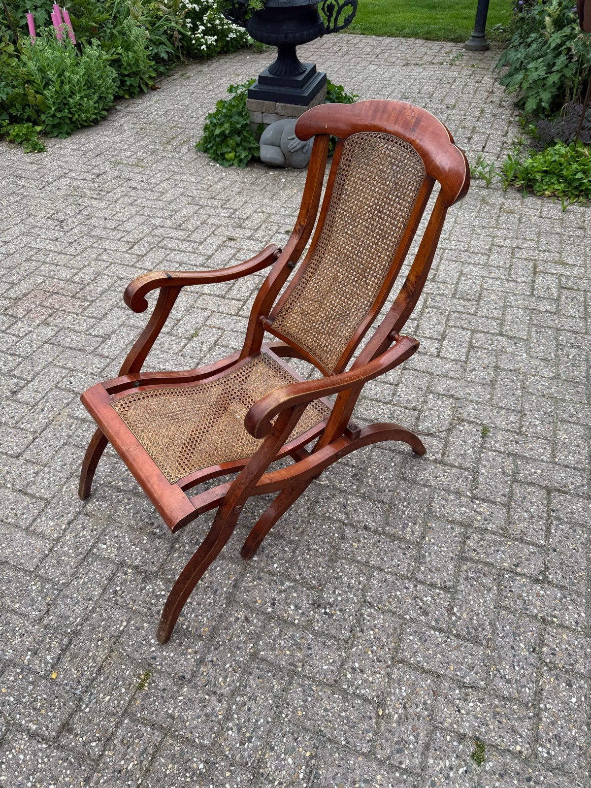 Antieke houten stoel - “ Deck chair “, Ophalen