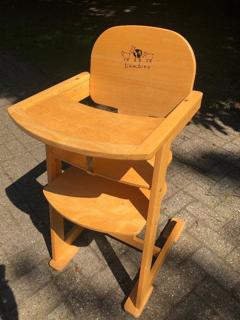 Houten kinderstoel, Ophalen, Gebruikt, Overige typen, Gordel(s)