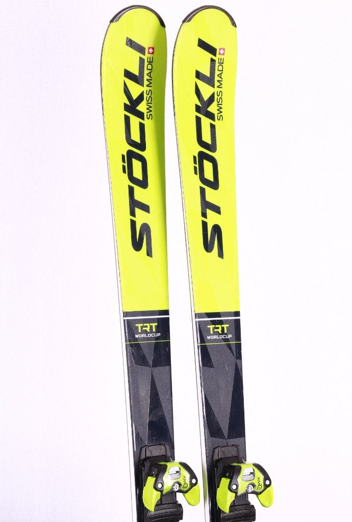 154; 161 cm ski's STOCKLI LASER AR WORLDCUP TRT, black/green, Overige merken, 140 tot 160 cm, Gebruikt, Verzenden