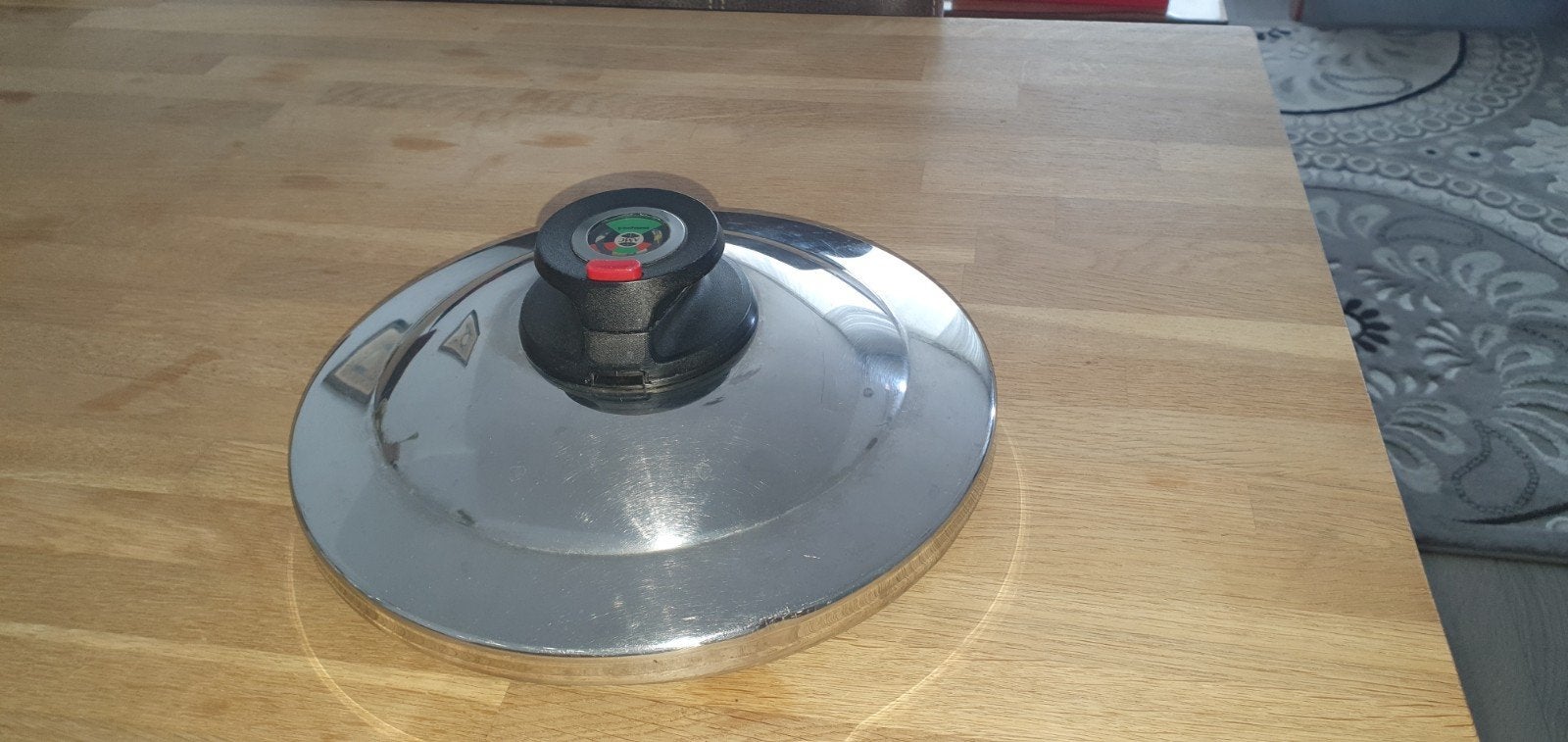 amc snelkookpan deksel 24 cm, Ophalen, Zo goed als nieuw, Rvs, Kookpan