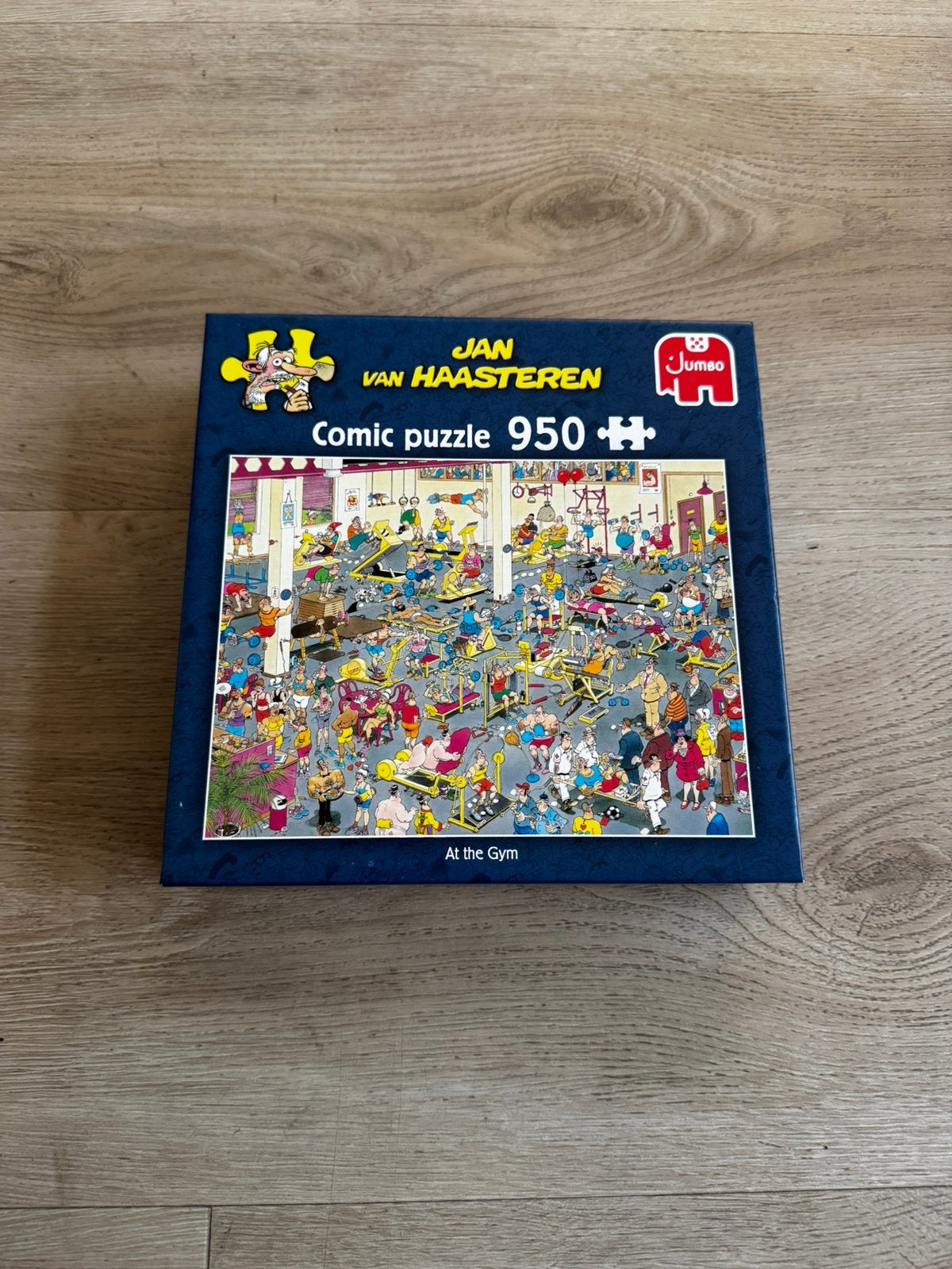 Legpuzzel Jumbo Jan van Haasteren 950 stukjes ‘At the gym’, Ophalen of Verzenden, 500 t/m 1500 stukjes, Zo goed als nieuw, Legpuzzel