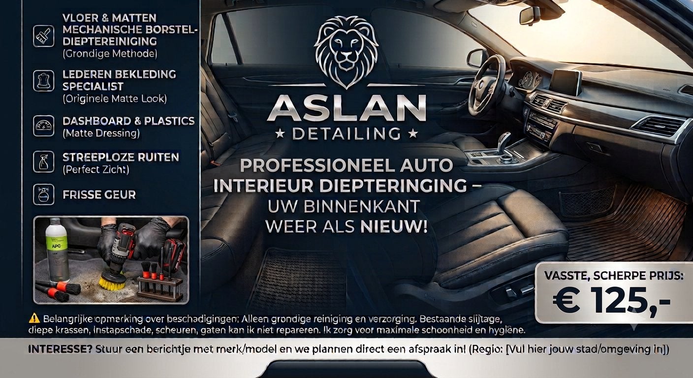 Aslan Interieur Detailing (op locatie)