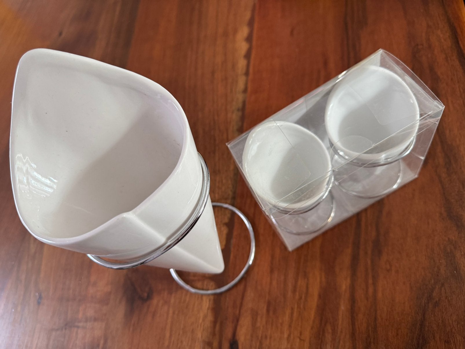Patat en saus aardewerk puntzakbakjes met houders Nieuw, Huis en Inrichting, Overige typen, Nieuw, Ophalen of Verzenden, Modern