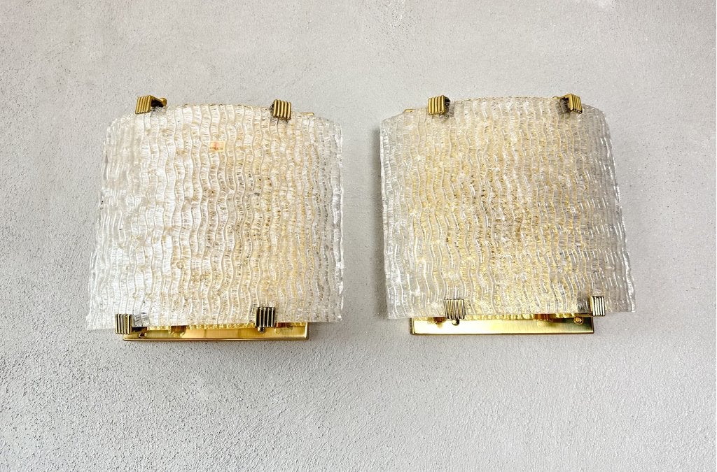 Vintage paar Murano wandlampen, Niet ingevuld, Niet ingevuld, Ophalen of Verzenden, Zo goed als nieuw