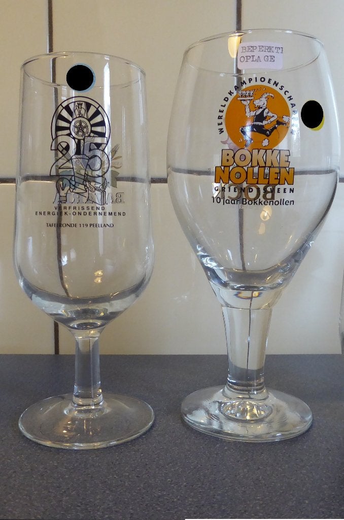 Bavaria bier voet glazen (zie foto), Verzamelen, Biermerken, Ophalen of Verzenden, Gebruikt, Glas of Glazen, Bavaria