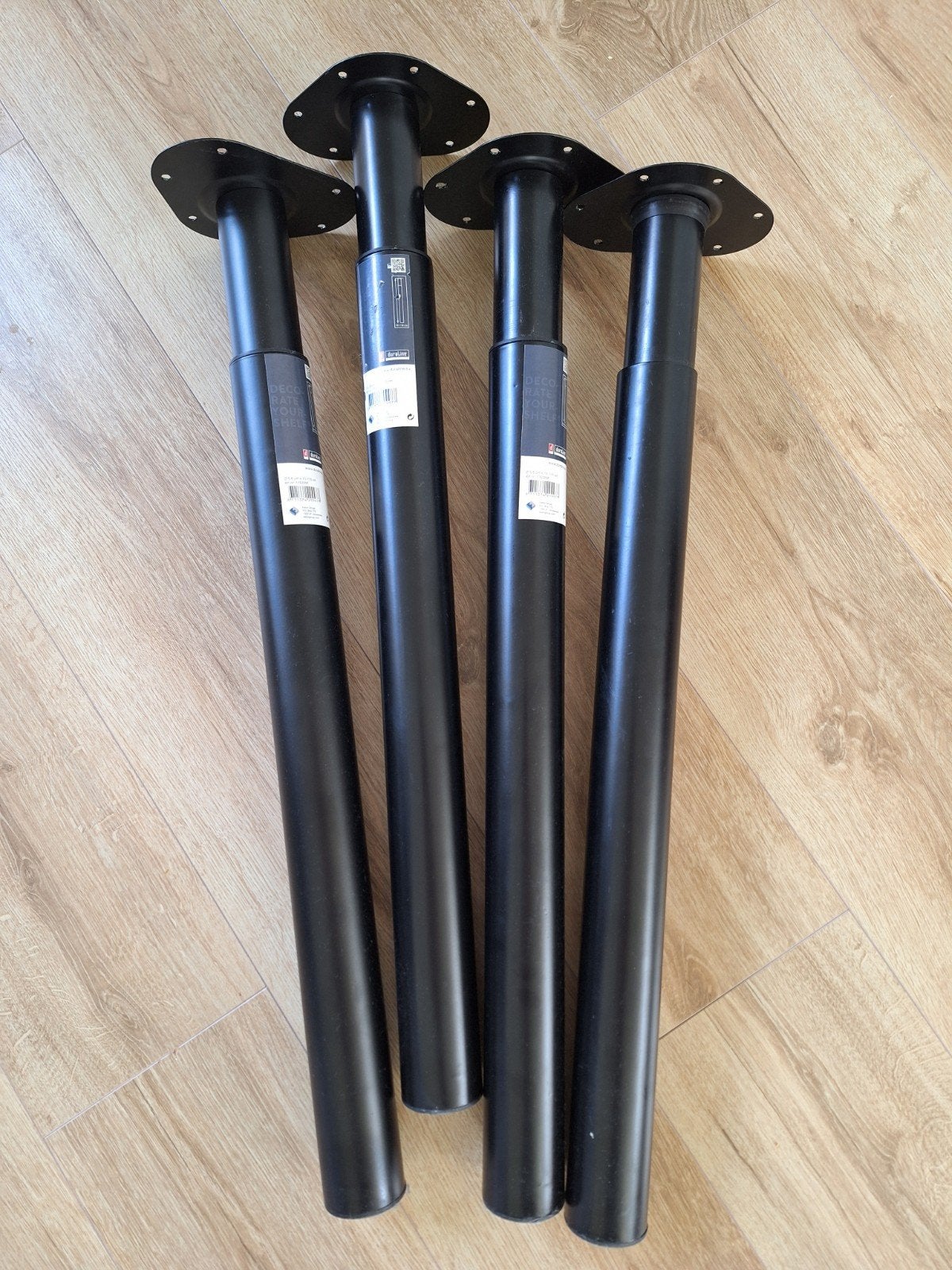 4x Duraline Tafelpoot Zwart Verstelbaar 70-110 cm, Huis en Inrichting, Tafelonderdelen, Ophalen, Tafelpoot, Minder dan 50 cm, 50 tot 100 cm