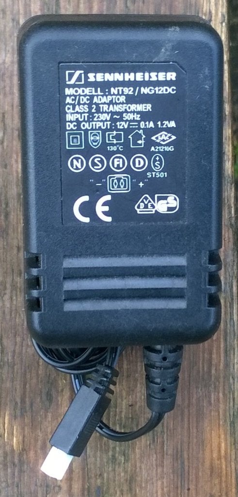 Sennheiser voedingsadapter NT92, 12 Volt, Nb, Nb, Overige instrumenten, Ophalen of Verzenden