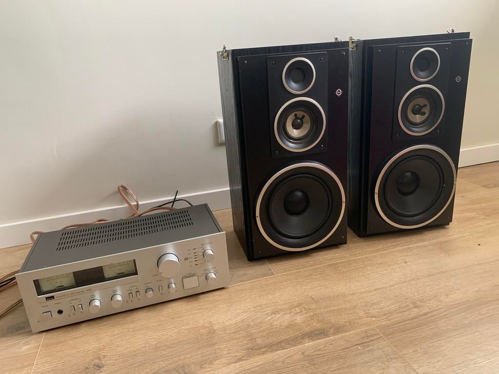 Sansui A-80 vintage versterker + 2 speakers (hifi set), Audio, Tv en Foto, Stereo-sets, Ophalen of Verzenden, Zo goed als nieuw