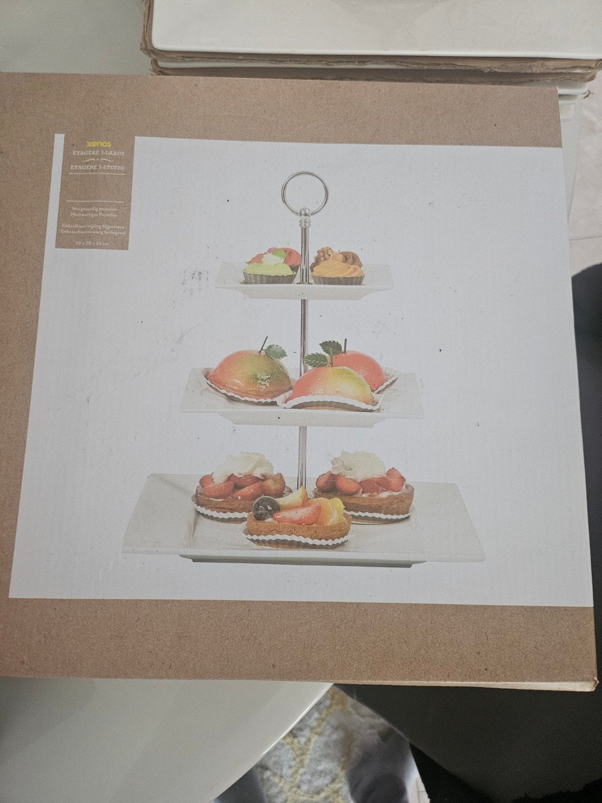 nieuw 3-laags vierkante etagère - Xenos, Ophalen of Verzenden, Zo goed als nieuw, Etagère