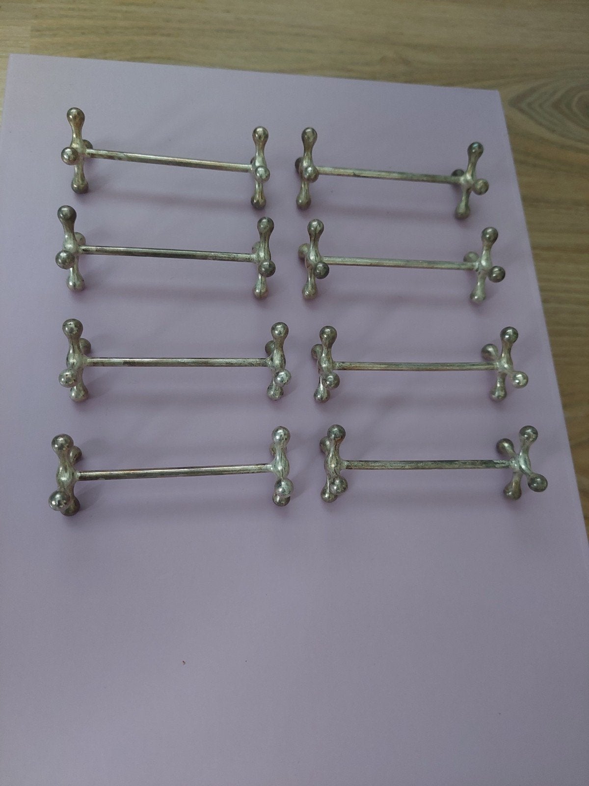 Christofle verzilverde messenleggers, 8 stuks, Ophalen of Verzenden