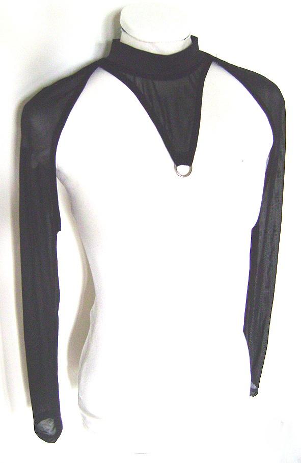 mesh bolero mouwen ring gothic fetisj punk rock rave party, Verzenden, Zwart, Nieuw, Lange mouw