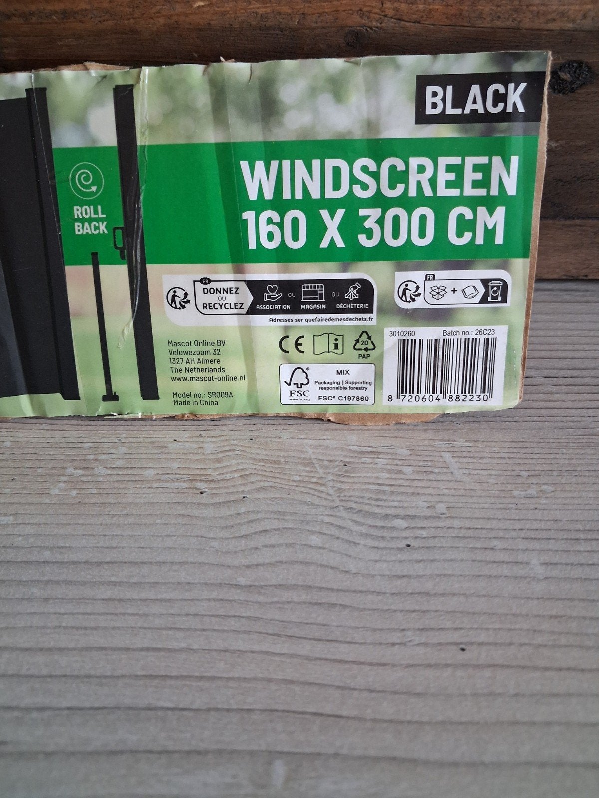 windscreen., Ophalen, Nieuw, Minder dan 10 meter