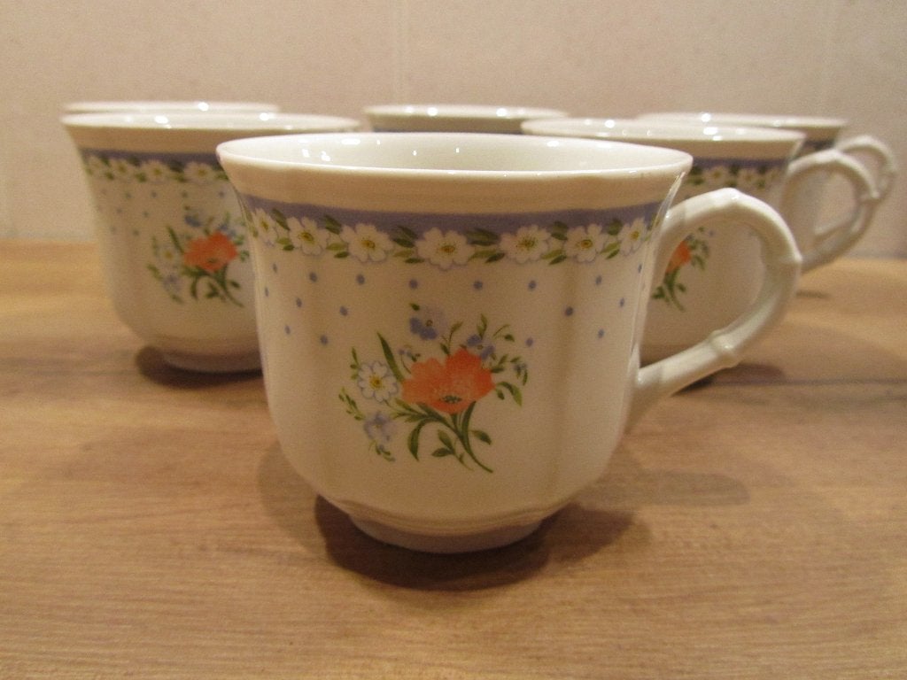 Romantica Villeroy en Boch koffiekopjes, Huis en Inrichting, Overige typen, Ophalen of Verzenden, Zo goed als nieuw, Overige stijlen
