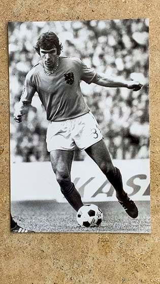 Org z/w foto 20x30cm Willem van Hanegem finale WK 07-07-1974, Verzamelen, Sportartikelen en Voetbal, Verzenden, Nieuw, Feyenoord