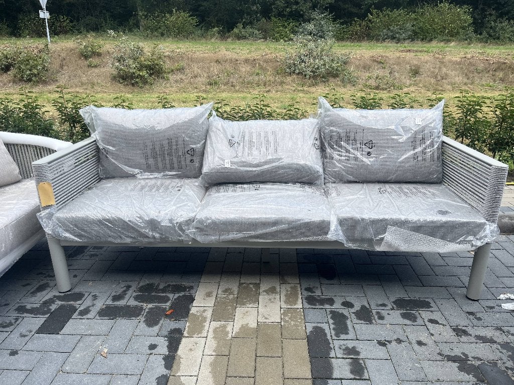 Loungebank Cuba | 3-persoons | Sand | Rope & Aluminium, Tuin en Terras, Tuinbanken, Ophalen, Zo goed als nieuw, Aluminium