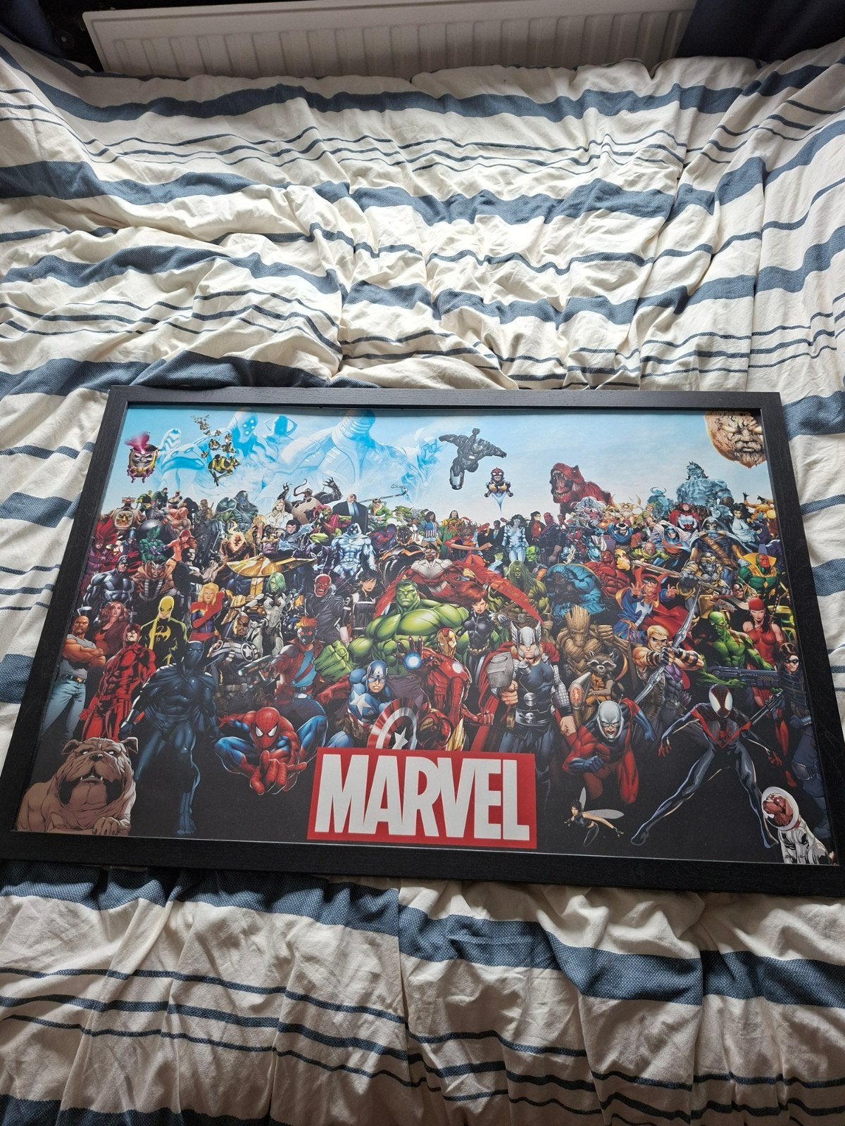 Lijst met Avengers poster 65x95 cm, Ophalen, Gebruikt, Met lijst, Deurposter of groter