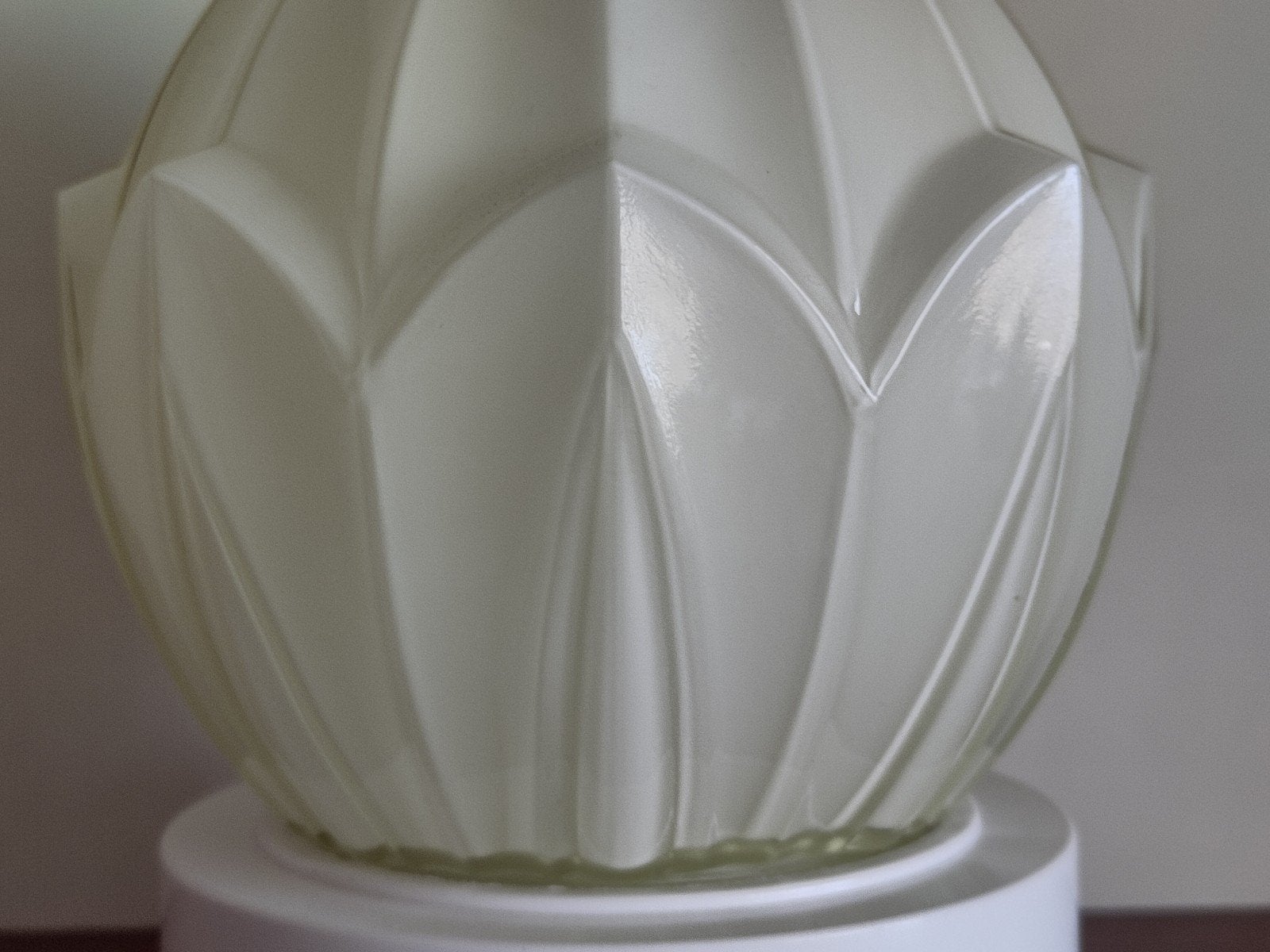 Vintage glazen Thabur lampje in jaren 30 Art Deco stijl, Gebruikt, ., Glas, .