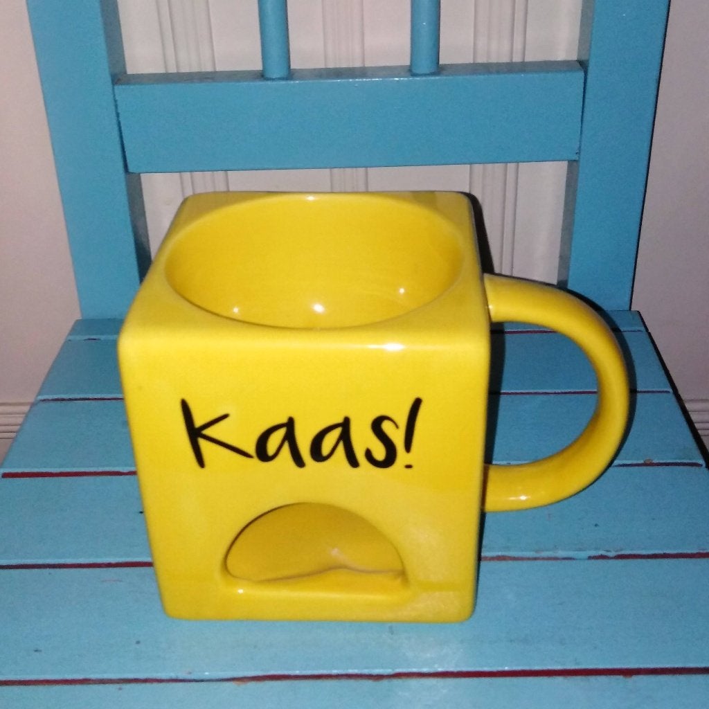 Kaasfondue voor 1 pers 10 x10 cm 2 stuks, Ophalen, Geel, Steen/keramiek, Overige typen