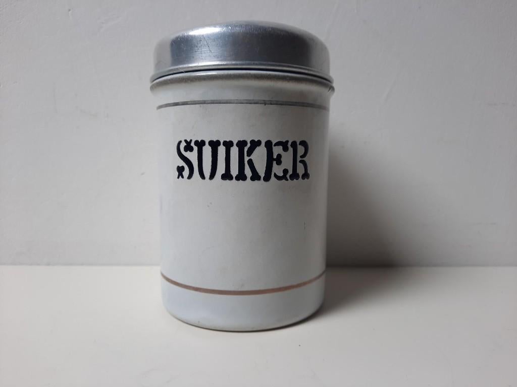 Suiker voorraadpot emaille, Antiek en Kunst, Antiek | Keukenbenodigdheden, Ophalen of Verzenden