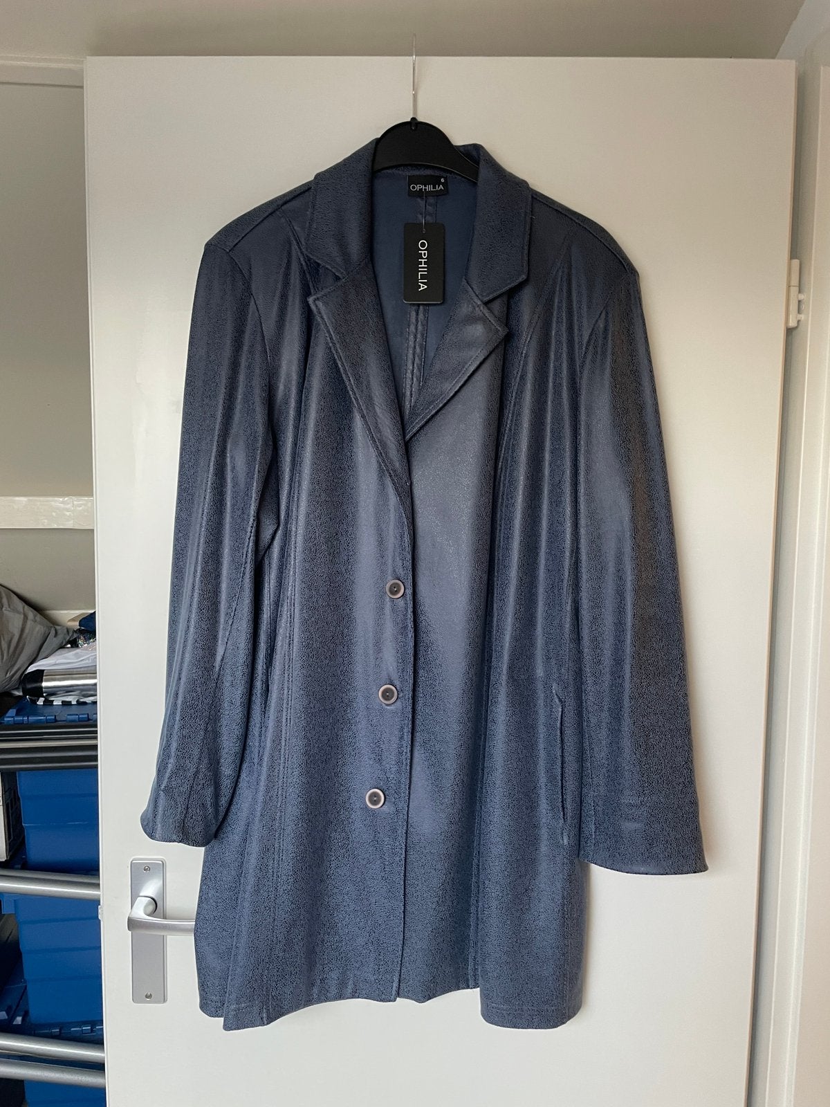 Nieuwe indigo vintage leatherlook blazer Mike van Ophilia, Nieuw, Jasje of Colbert, Nvt, Nvt
