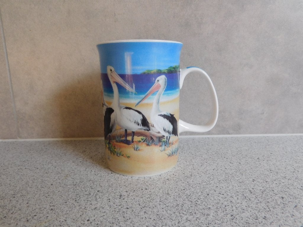 Mok Fine Bone China Pelikaan by Nathalie Parker Ashdene, Overige merken, Zo goed als nieuw, Overige stijlen, Porselein