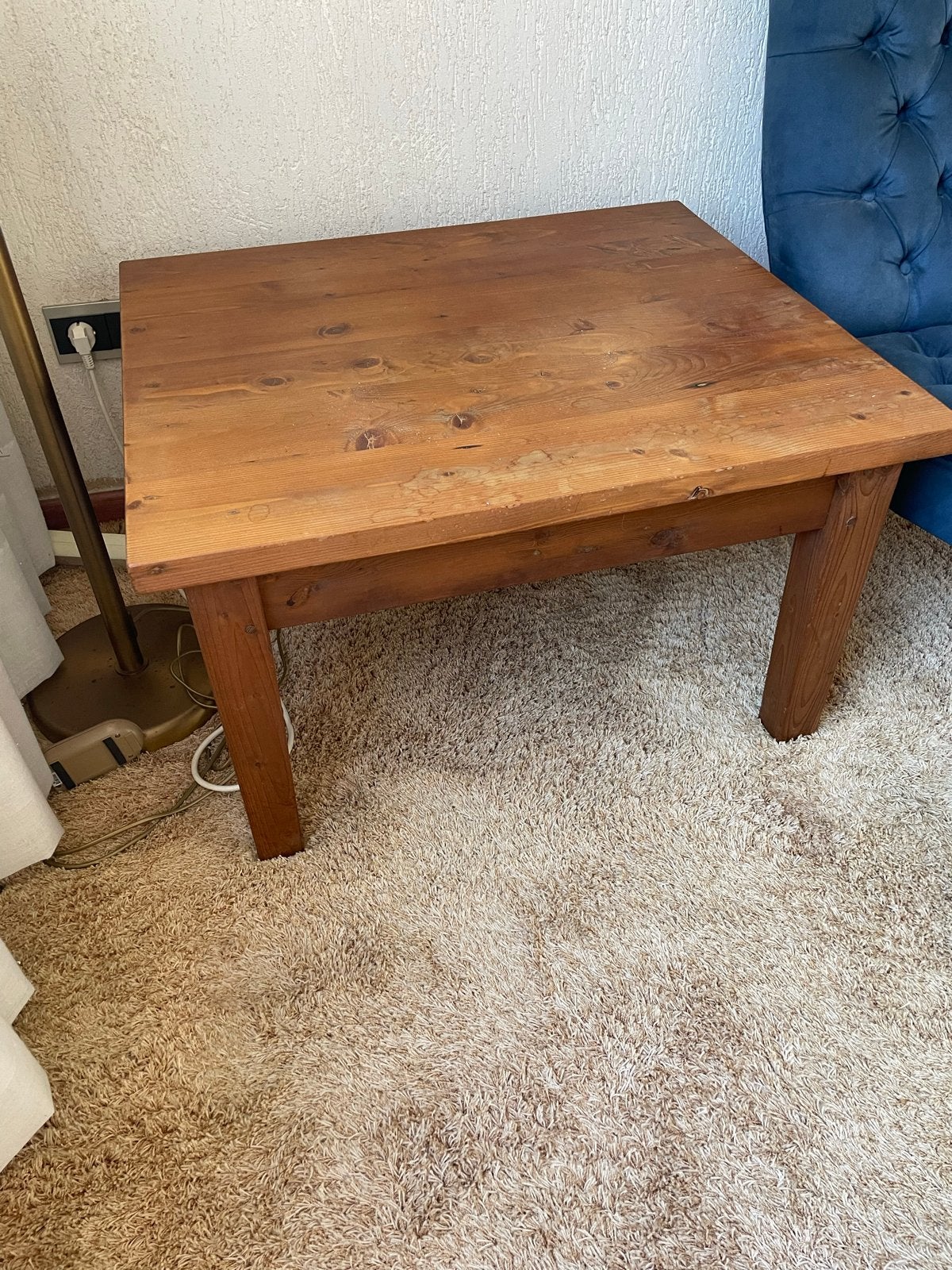 Houten bijzettafel 75x64x45 cm, Huis en Inrichting, Tafels | Salontafels, Ophalen, Gebruikt, 50 tot 100 cm, Overige houtsoorten