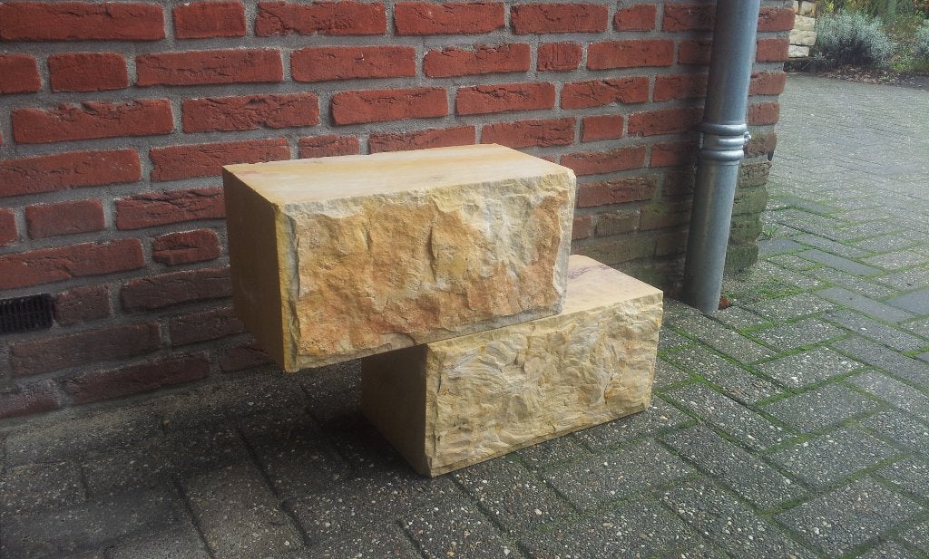 Te koop : zeer mooie Bentheimer zandsteen., Tuin en Terras, Ophalen, Biels, Zo goed als nieuw, Natuursteen
