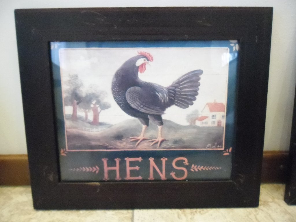 Litho haan, Antiek en Kunst, Ingelijst, Ophalen of Verzenden, Dieren en Natuur, Lithografie