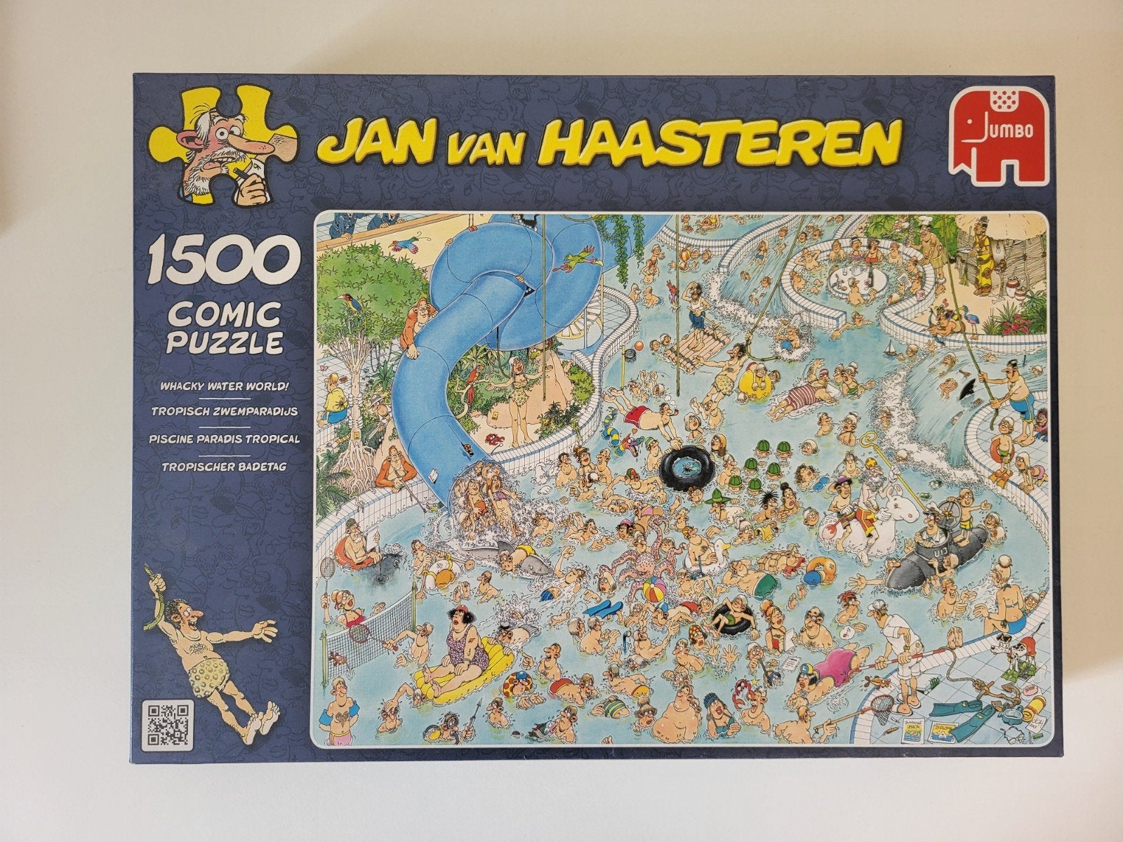 Jan van Haasteren 1500 Tropisch zwemparadijs, Ophalen, 500 t/m 1500 stukjes, Zo goed als nieuw, Legpuzzel