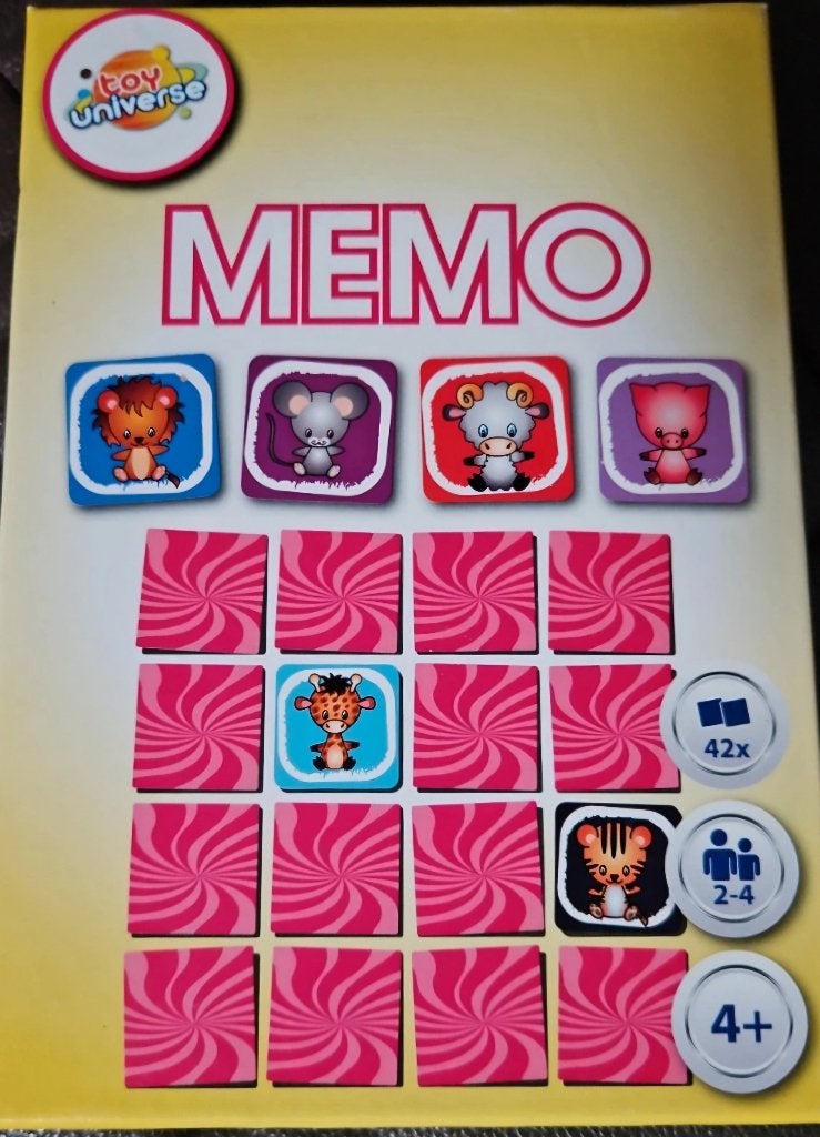 Toy Universe Memo Spel / Memory (Dieren) - Vanaf 4 jaar, Ophalen of Verzenden, Zo goed als nieuw, Ontdekken