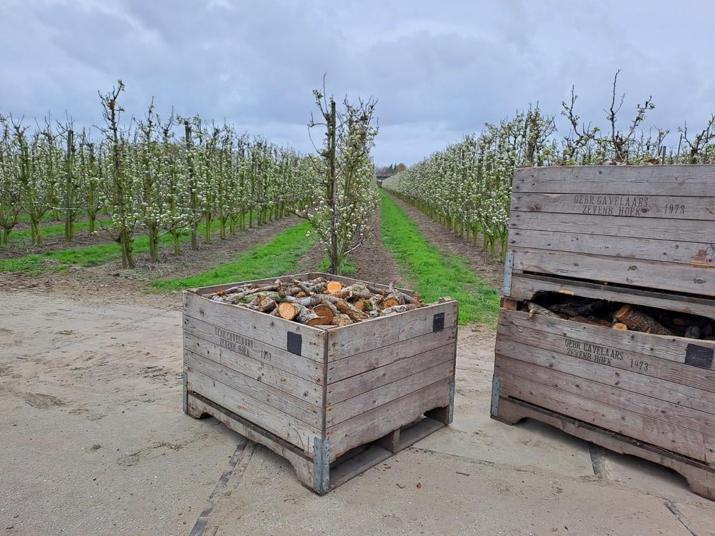 Perenhout te koop! Kwaliteit kachelhout, Ophalen
