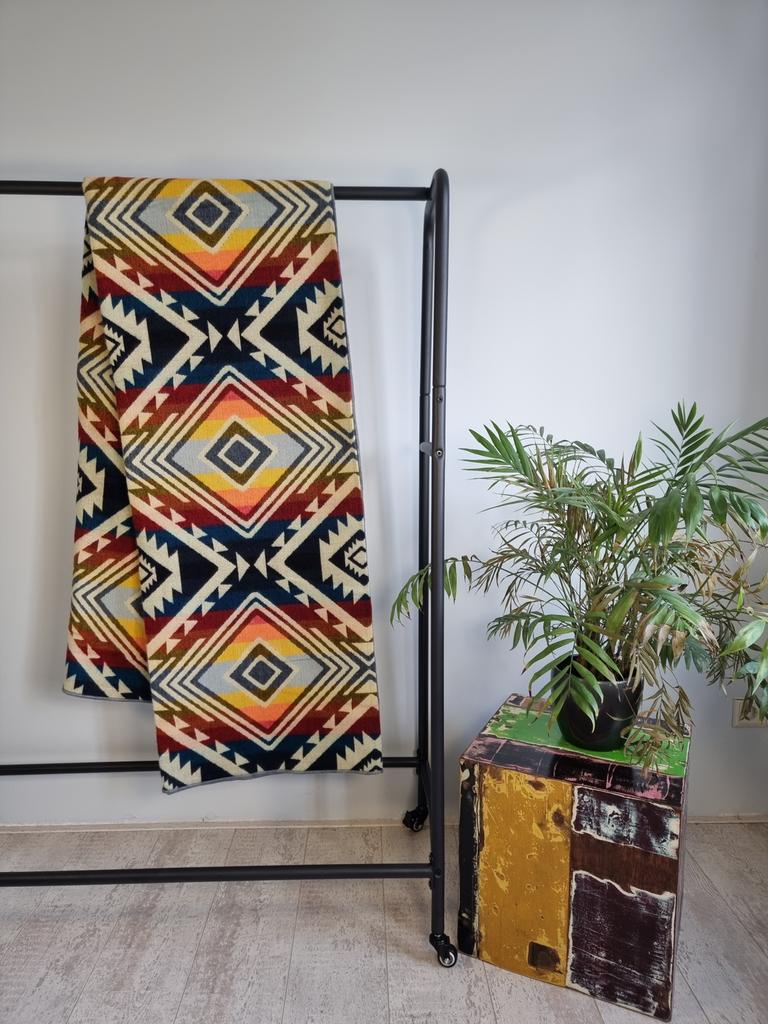 Alpaca wollen plaid/deken uit Zuid-Amerika, Ophalen of Verzenden, Zo goed als nieuw