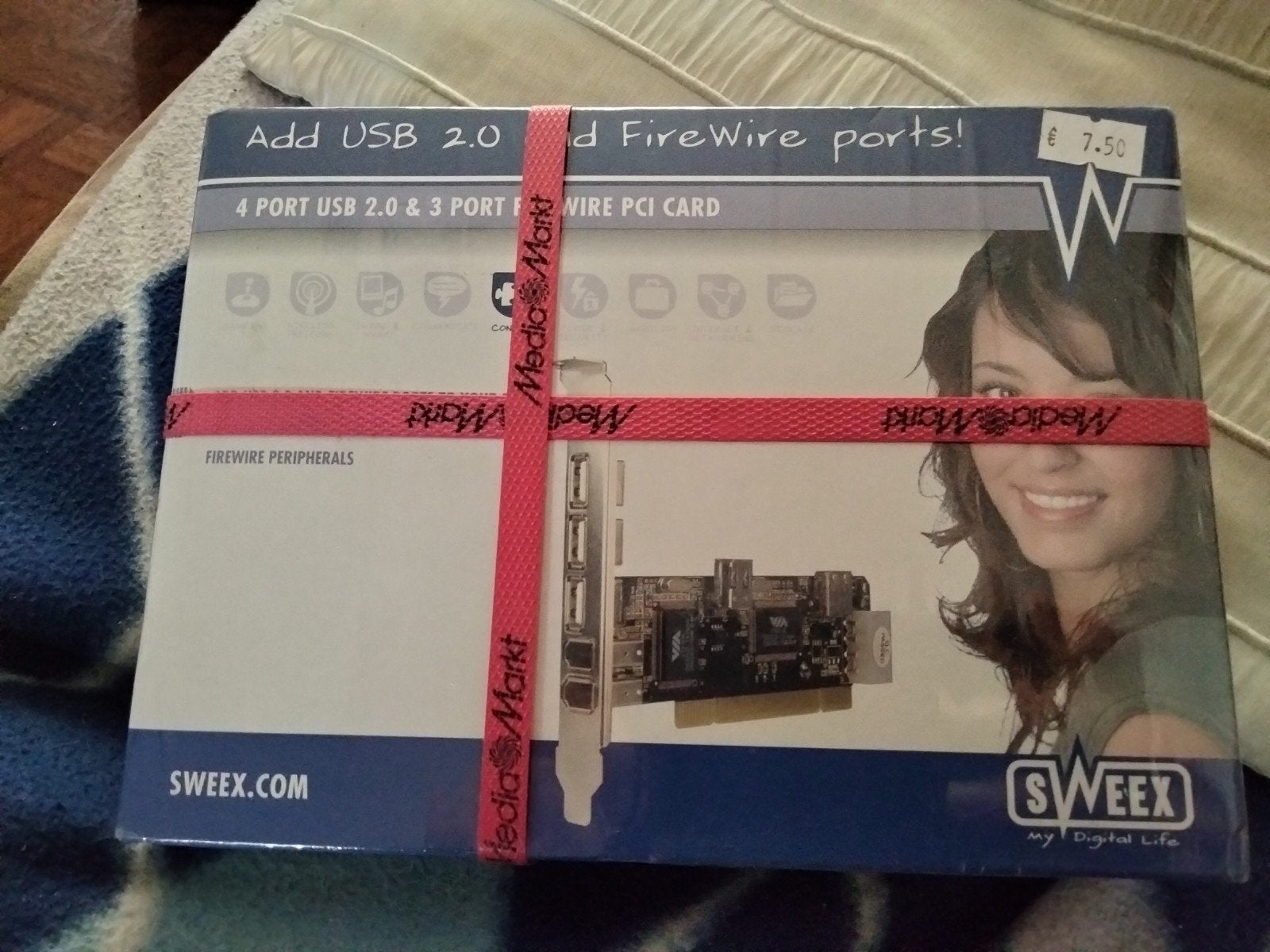 Sweex 4 Port USB 2.0 & 3 Port FireWire PCI Card, Ophalen of Verzenden, Nieuw, Sweex