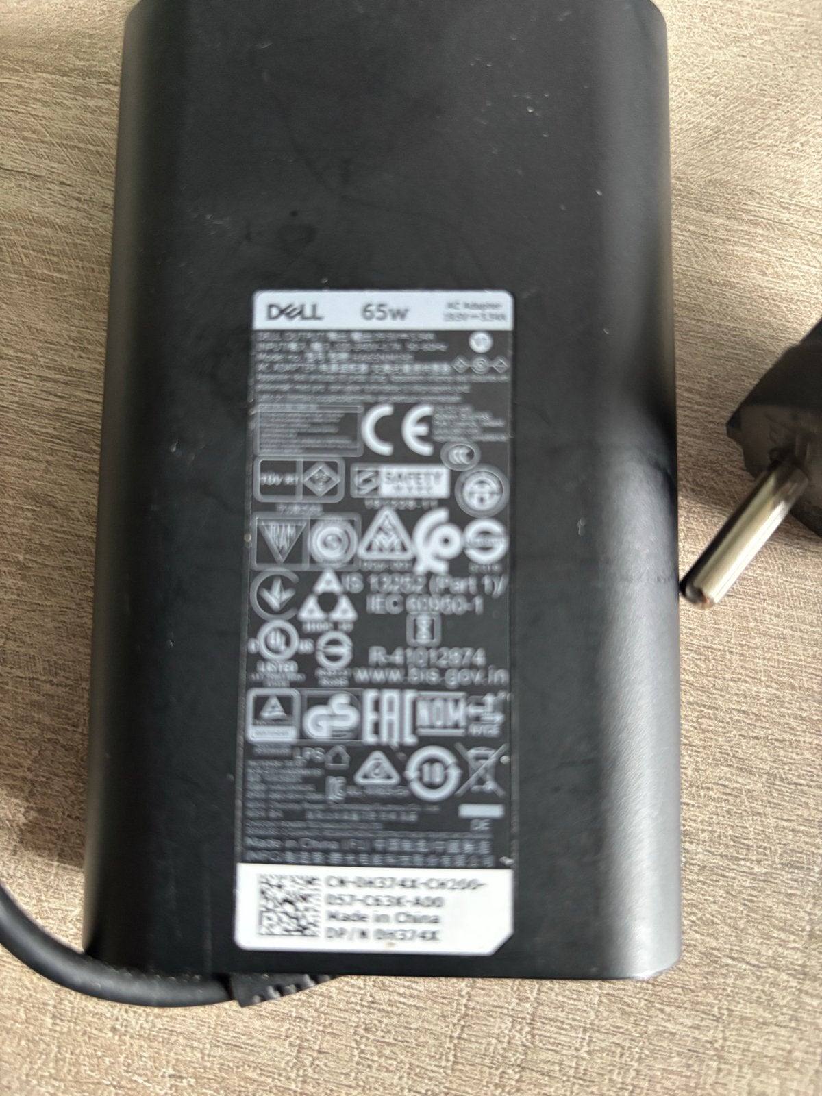 Dell 65W AC Adapter Oplader - Zo goed als nieuw, Computers en Software, Laptop-opladers, Ophalen of Verzenden, Zo goed als nieuw