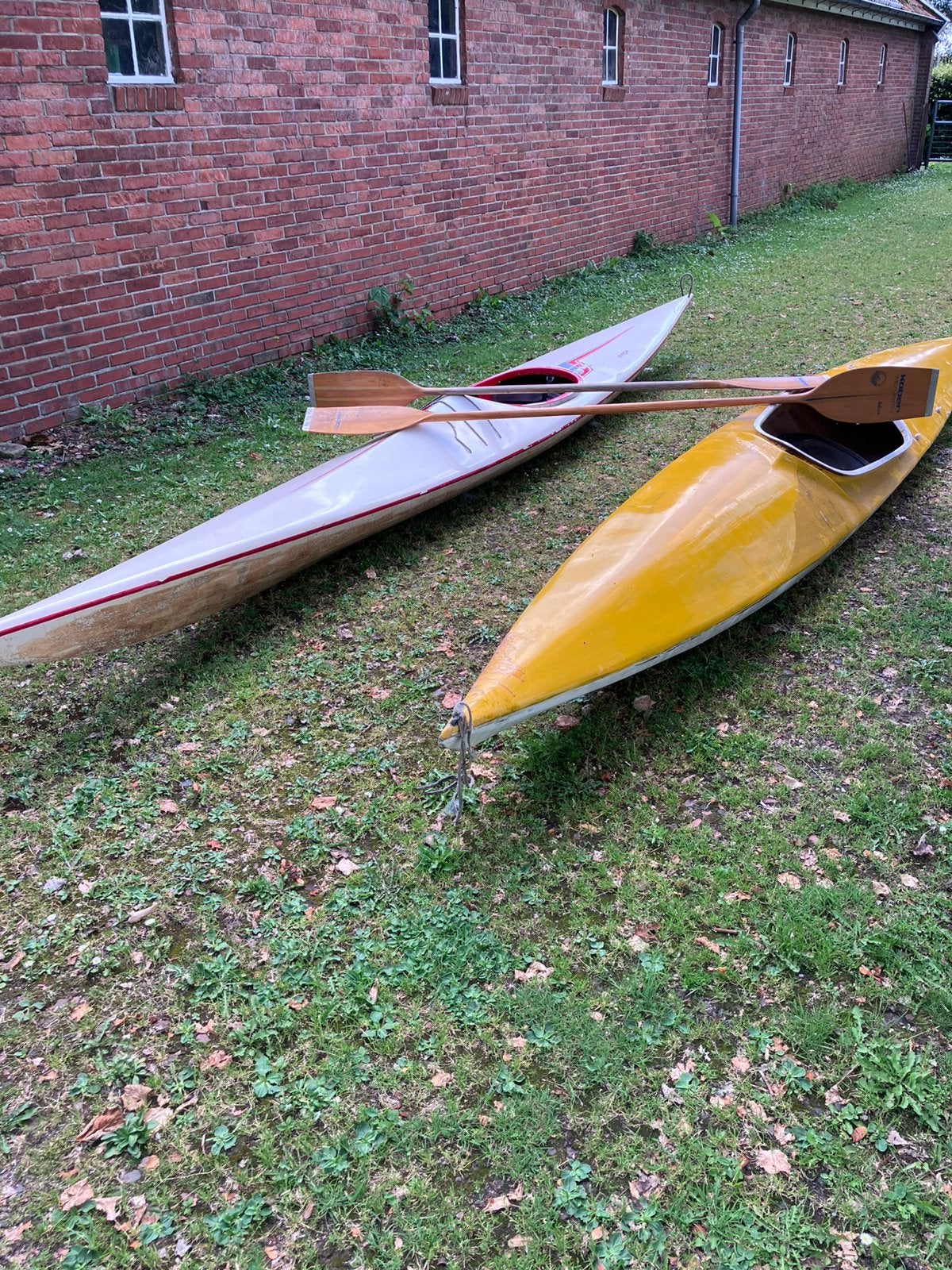 2 eenpersoons kano’s met peddels., Watersport en Boten, Kano's, Ophalen, Gebruikt, Eén persoon, Met peddels
