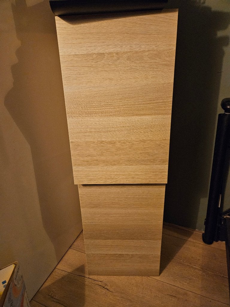 Ikea Besta Houten opbergkastje met twee vakken, Huis en Inrichting, Ophalen, Minder dan 50 cm, Gebruikt, 100 tot 150 cm