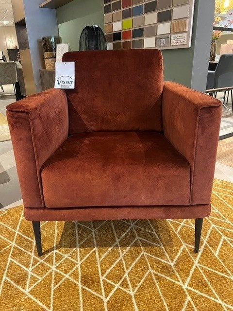Koperen fauteuil, Ophalen, Info@vissermeubelen.nl, Visser Meubelen, Nieuw