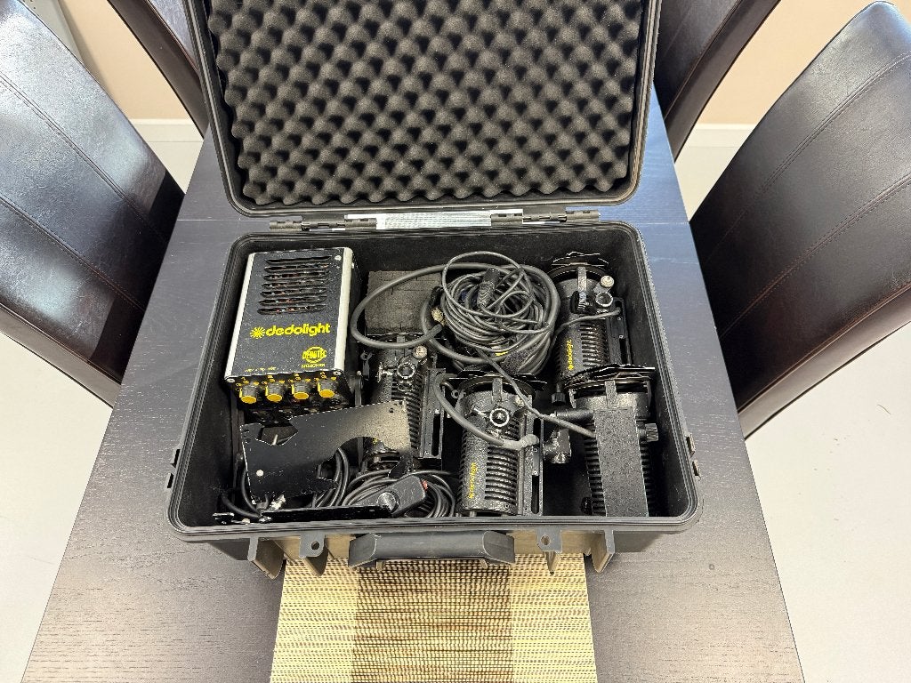 Dedolight professionele 4delige filmlicht set  dimmer koffer, Film- of Videodigitalisatie