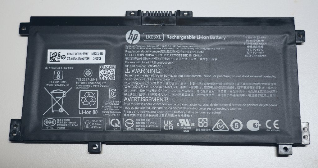 Originele HP LK03XL Accu, Computers en Software, Ophalen of Verzenden, Zo goed als nieuw, HP