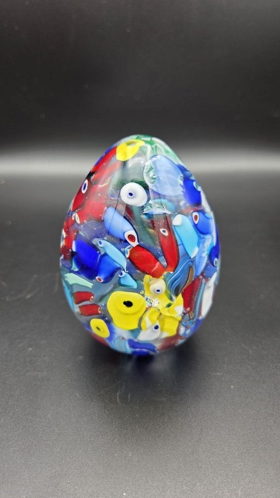 Art Glass Egg Paperweight, Verzenden