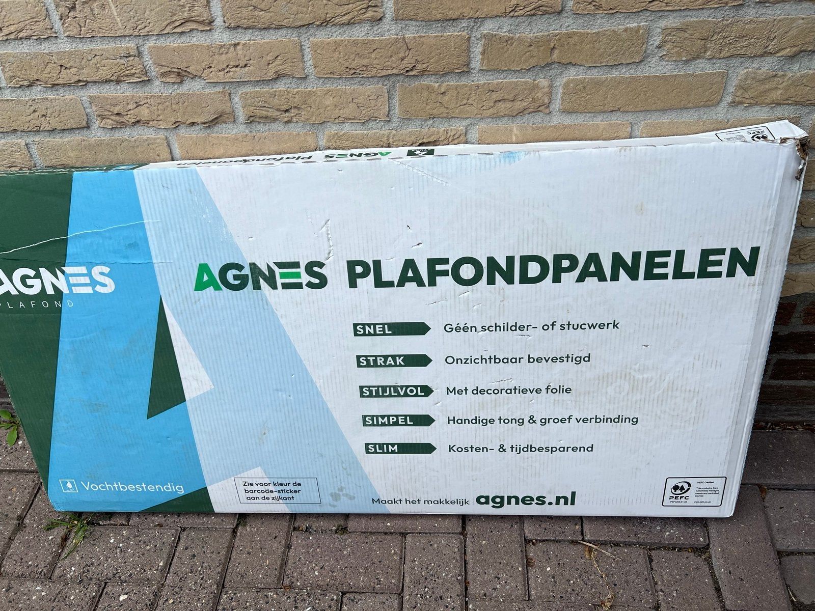 Agnes Plafondpanelen Stuc Wit 62x122cm - 4 Pak, Ophalen, Nieuw, Overige materialen, Minder dan 20 mm