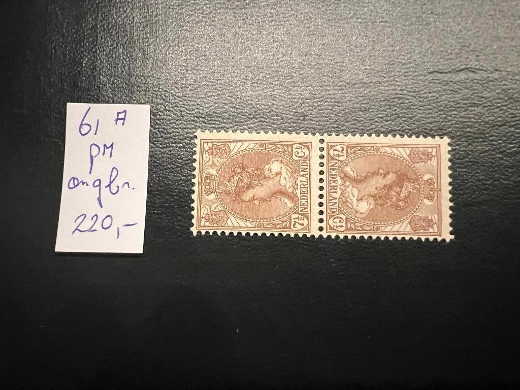 Plaatfout Nederland 61 A PM 1 Ongebruikt, Ophalen of Verzenden, T/m 1940